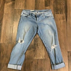 Kut light wash cropped jeans. Adele style Size 8